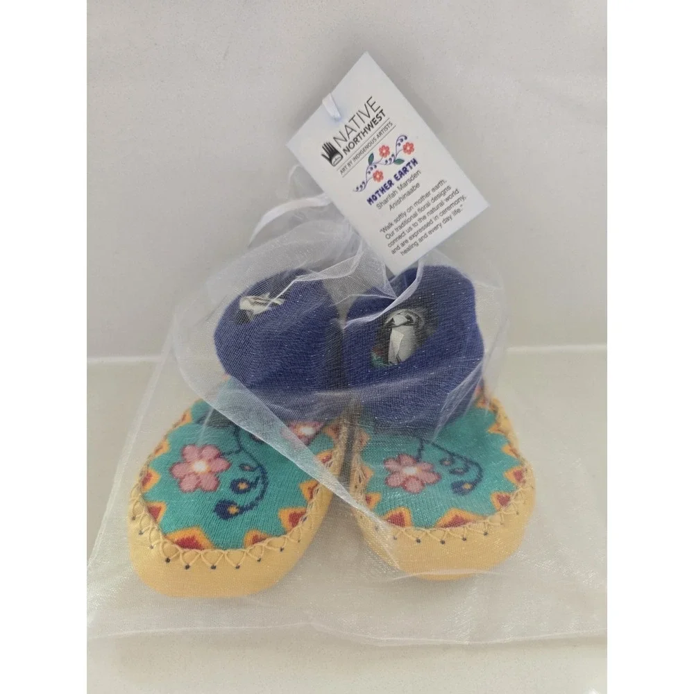 Native Northwest Indigenous Artists Lavishings Baby Moccasin's Booties New W Tag
